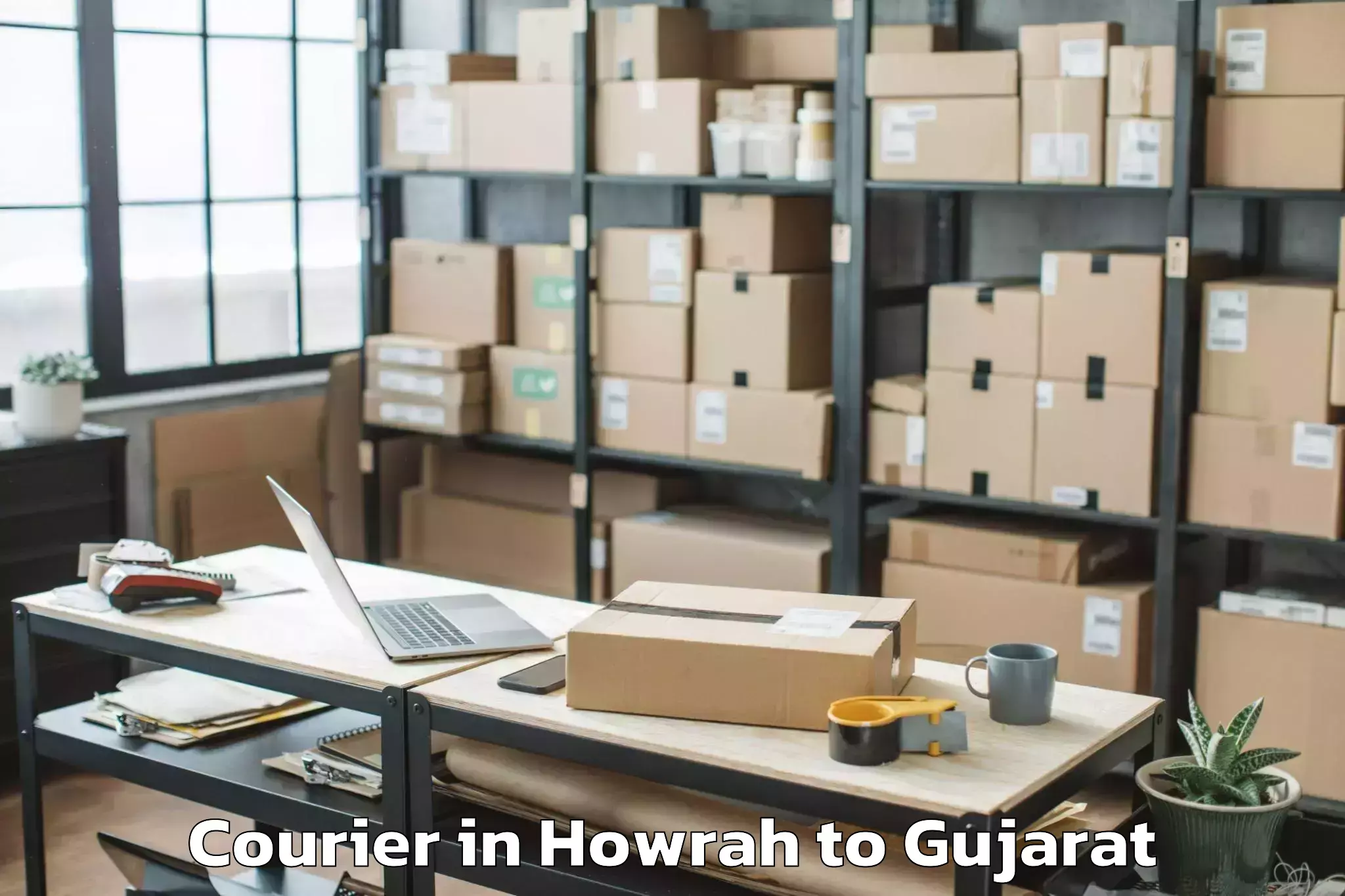 Book Your Howrah to Gujarat University Of Transpla Courier Today